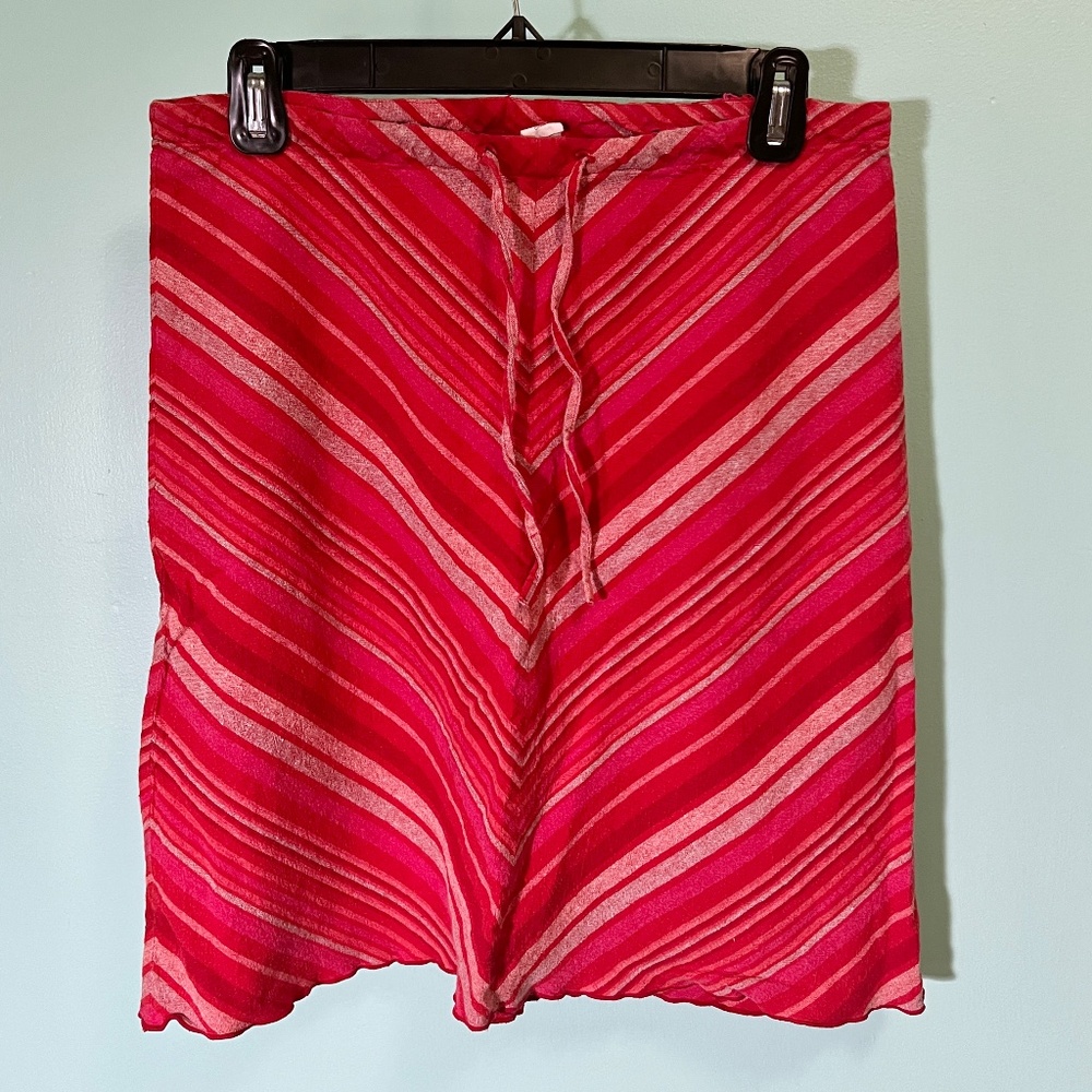 Divided by H&M Striped Red Linen Skirt Size 4